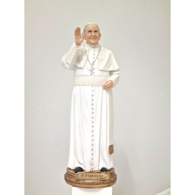 Beeld van paus Franciscus van hars. 30 cm