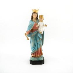 Statue de Notre Dame Auxiliatrice en résine. 20 cm