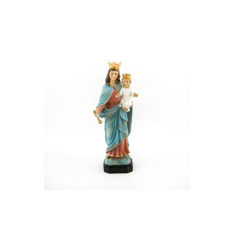 Statue de Notre Dame Auxiliatrice en résine. 20 cm