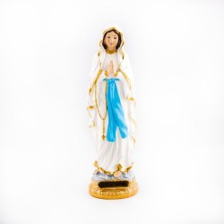 Statue de Notre Dame de Lourdes en résine. 23 cm