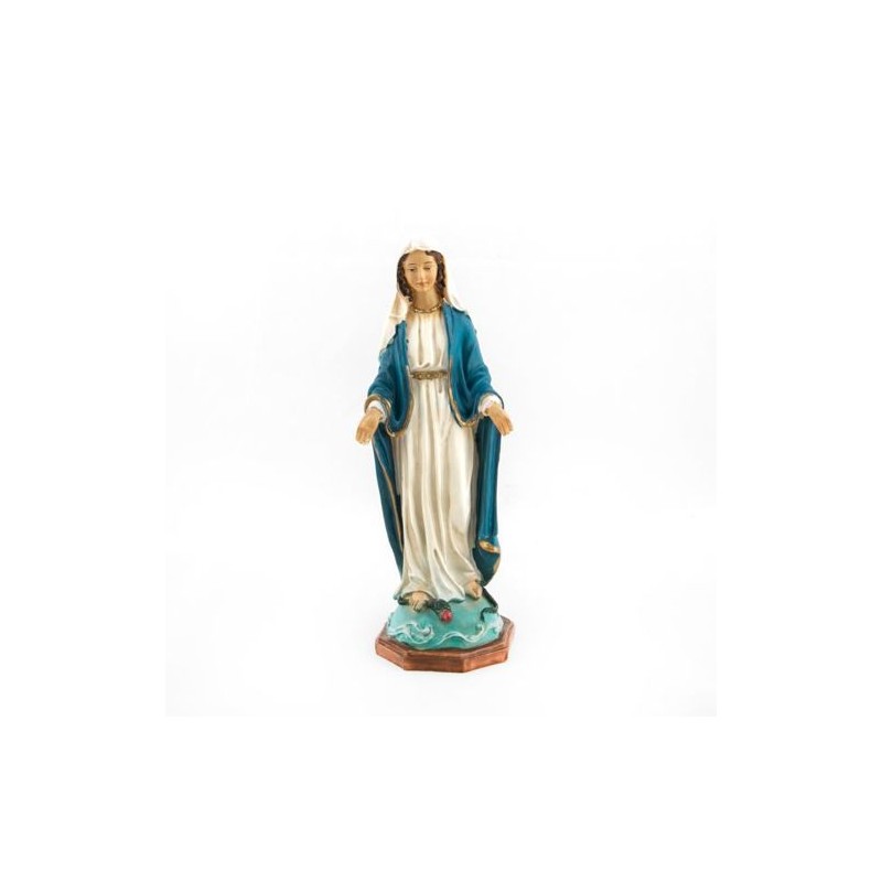 Statue de la Vierge Miraculeuse en résine. 20 cm