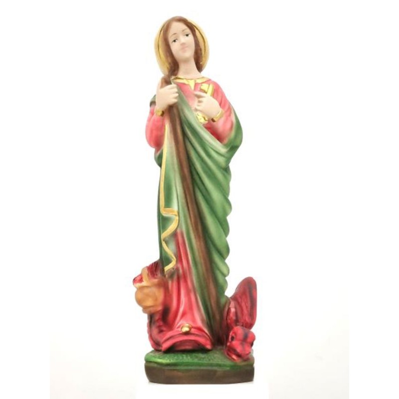 Statue de Sainte Marthe en résine. 20 cm