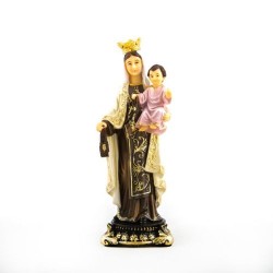 Statue de Notre Dame du Mont Carmel en résine. 12 cm