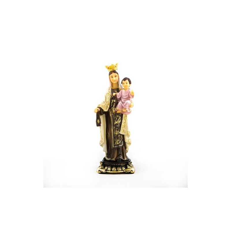 Statue de Notre Dame du Mont Carmel en résine. 12 cm