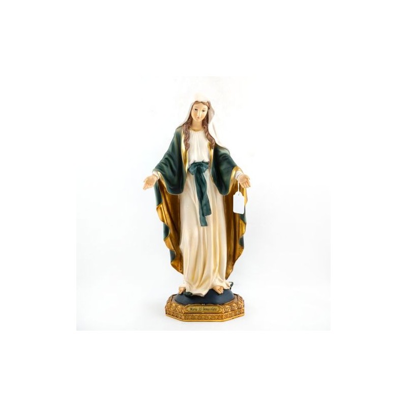 Statue de la Vierge Miraculeuse en résine. 42.5 cm