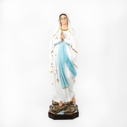 Statue de Notre Dame de Lourdes en résine. 107 cm