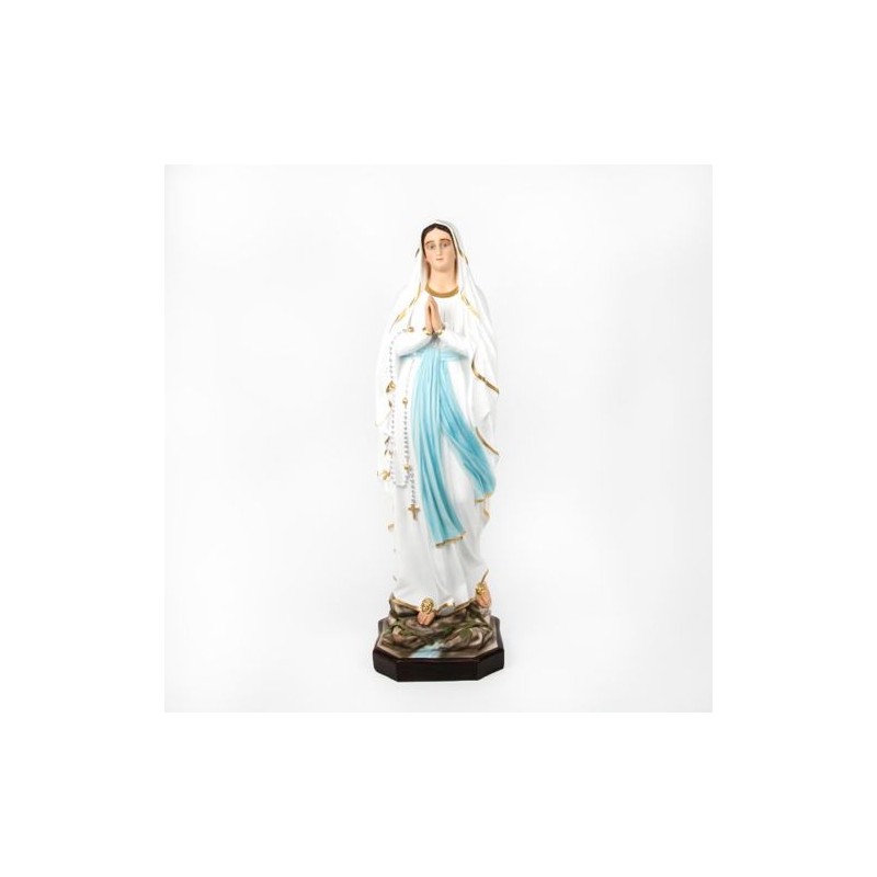 Statue de Notre Dame de Lourdes en résine. 107 cm