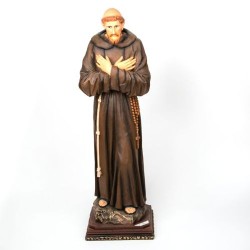 Statue de Saint François en polyester. 110 cm