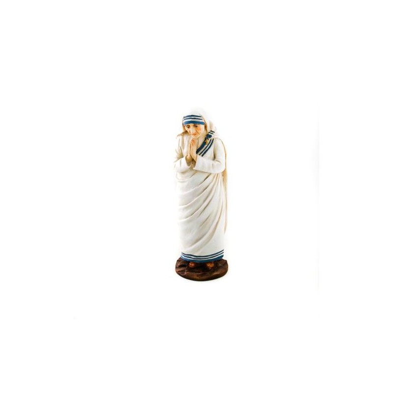 Beeld van Moeder Teresa van Calcutta in hars. 25 cm