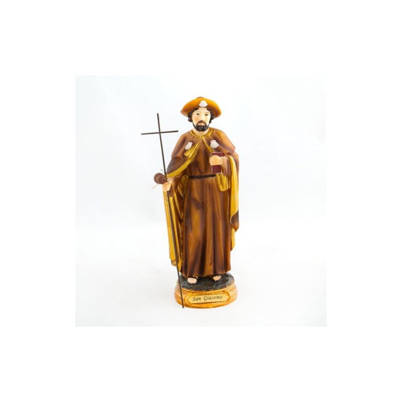 Statue de Saint Jacques en résine. 20 cm