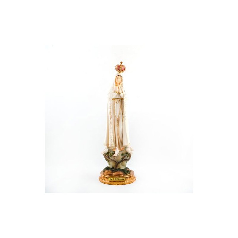 Statue de Notre Dame de Fatima en résine. 43 cm