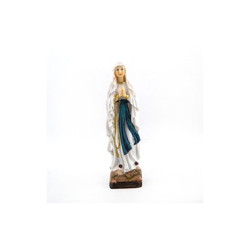 Beeld van de Maagd Maria in hars. 15,5 cm