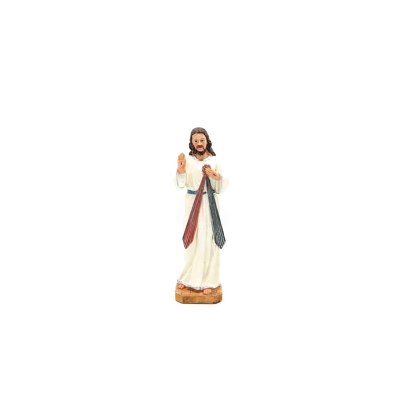 Statue de Jésus Miséricordieux en résine. 20 cm