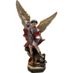 Statue Saint Michel 21.5cm résine