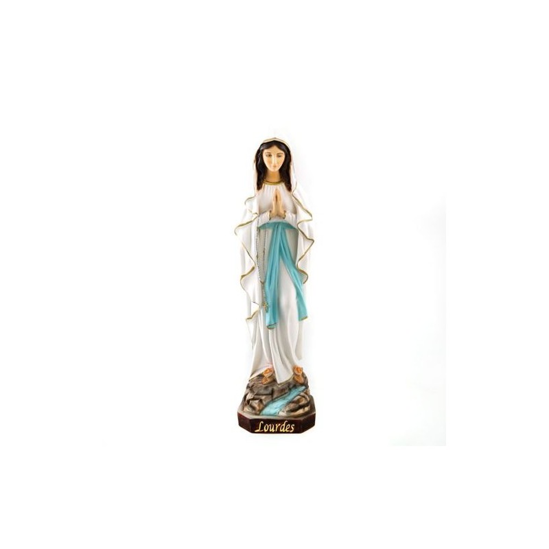 Statue de Notre Dame de Lourdes en résine. 50 cm