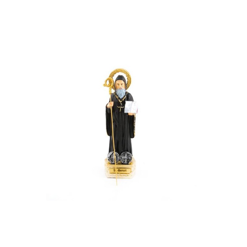 St. Benedictus beeld van hars. 12 cm