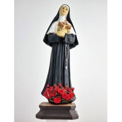 Statue de Sainte Rita en résine colorée. 40 cm