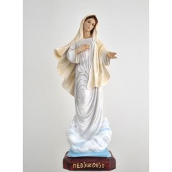 Statue de la Vierge de Medjugorje en résine. 40 cm