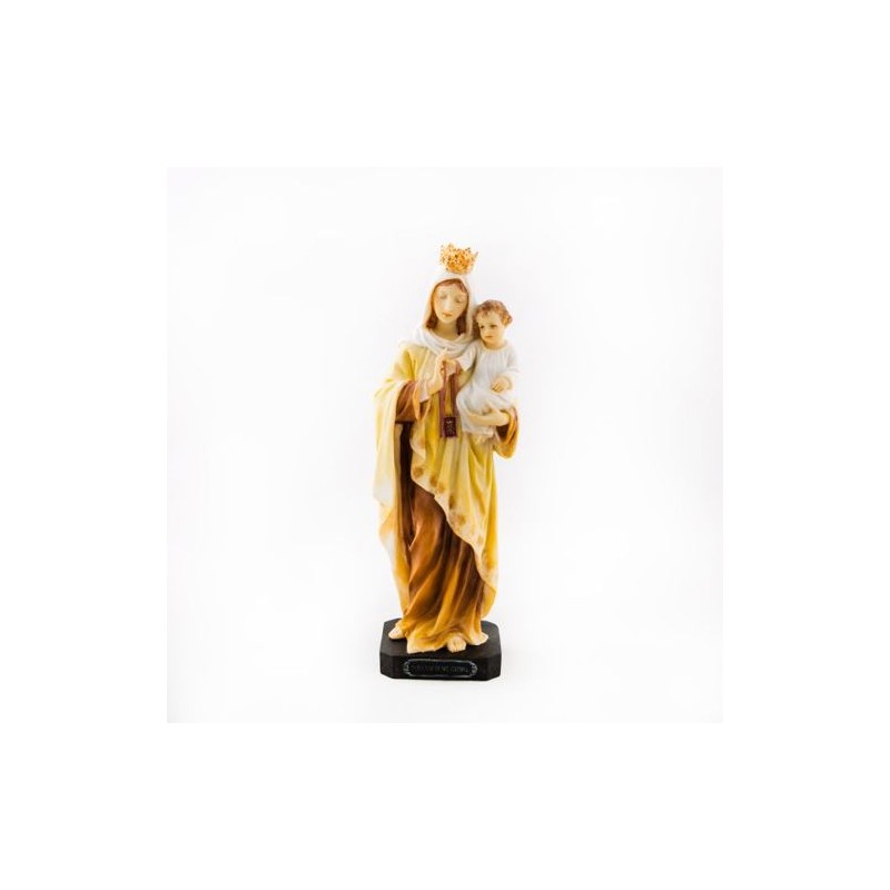 Statue de Notre Dame du Mont Carmel en résine. 25.5 cm