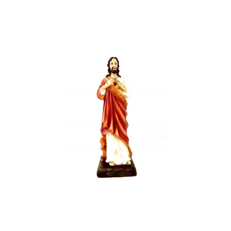 Statue de Jésus Sacré Cœur en résine. 30 cm