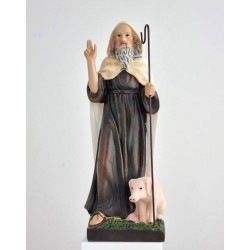 Statue de Saint Antoine avec le cochon en résine. 20 cm