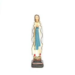 Statue de Notre Dame de Lourdes en résine. 20 cm