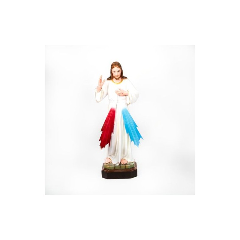 Statue du Christ Miséricordieux en résine. 80 cm