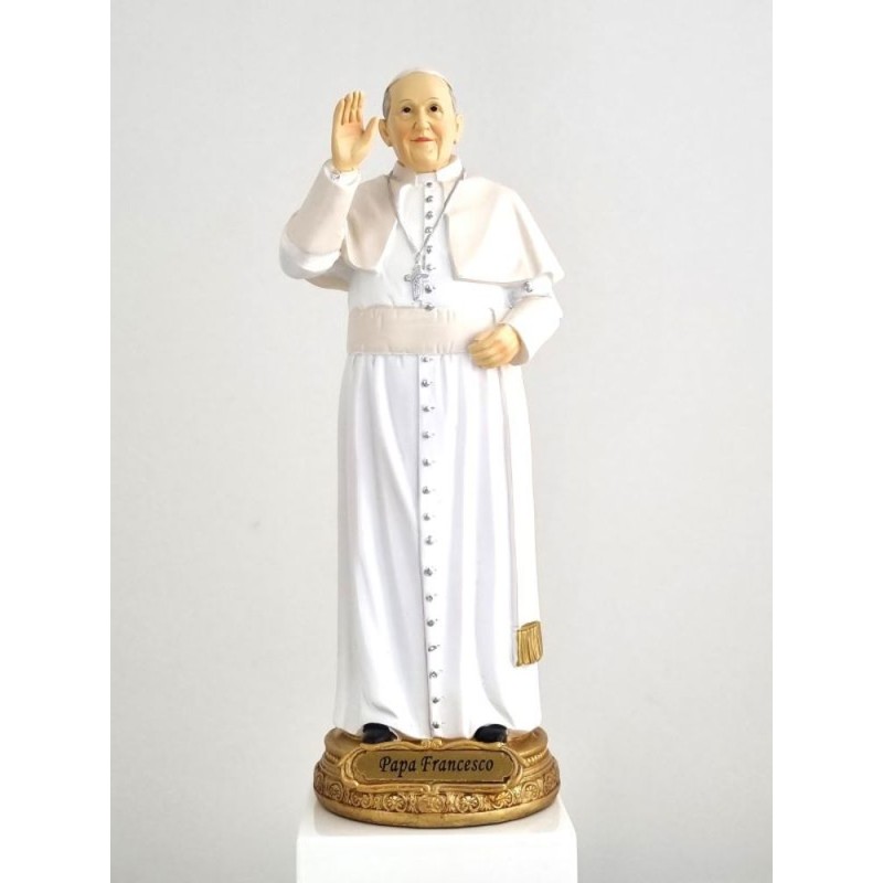 Beeld van paus Franciscus 20 cm hars