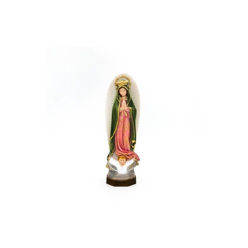 Statue de Notre Dame de Guadalupe en résine. 20 cm