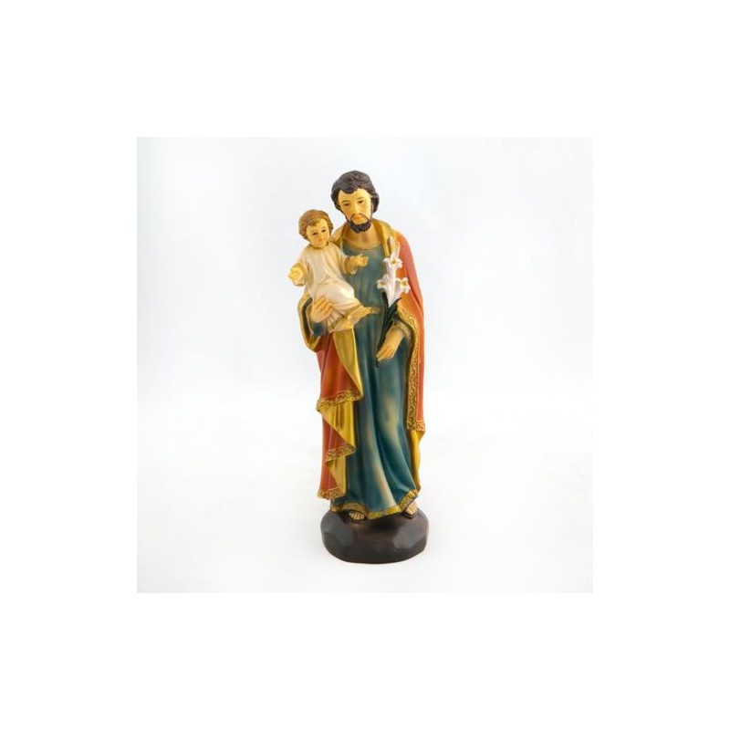 Statue de Saint Joseph en résine. 20 cm