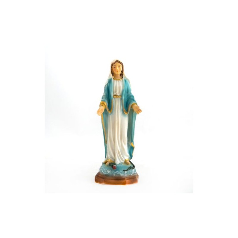 Statue de la Vierge Miraculeuse en résine. 12 cm