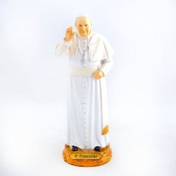 Statue du pape François en résine. 20 cm