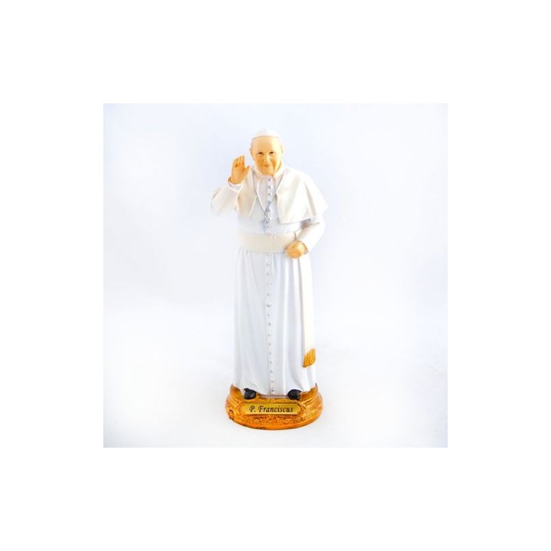 Statue du pape François en résine. 20 cm