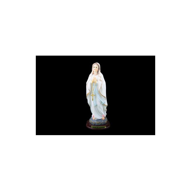 Statue de Notre Dame de Lourdes en résine. 18 cm