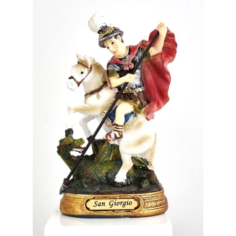 Beeld van St. George met Draak 12.3cm hars