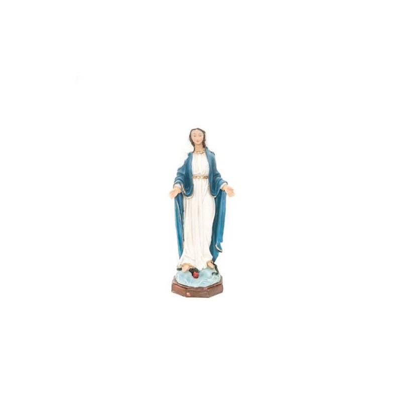 Statue de la Vierge Miraculeuse en résine. 30 cm