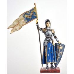 Statue Jeanne-D'Arc Oriflamme 20cm résine