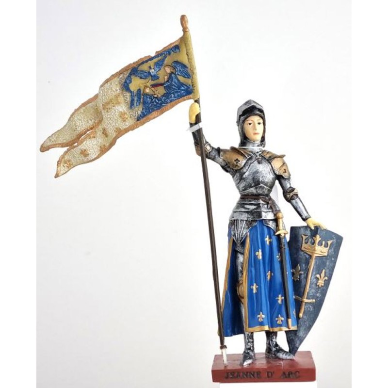 Statue Jeanne-D'Arc Oriflamme 20cm résine