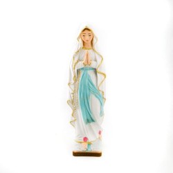 Statue de Notre Dame de Lourdes en résine. 20 cm