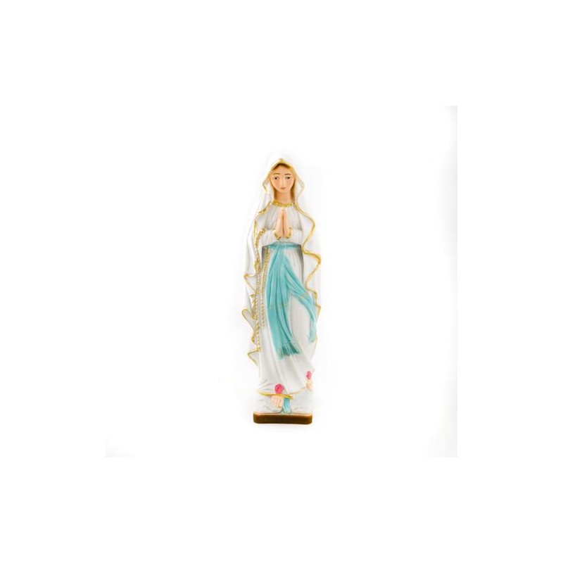 Statue de Notre Dame de Lourdes en résine. 20 cm