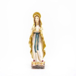 Statue de Notre Dame de Lourdes en résine. 15 cm