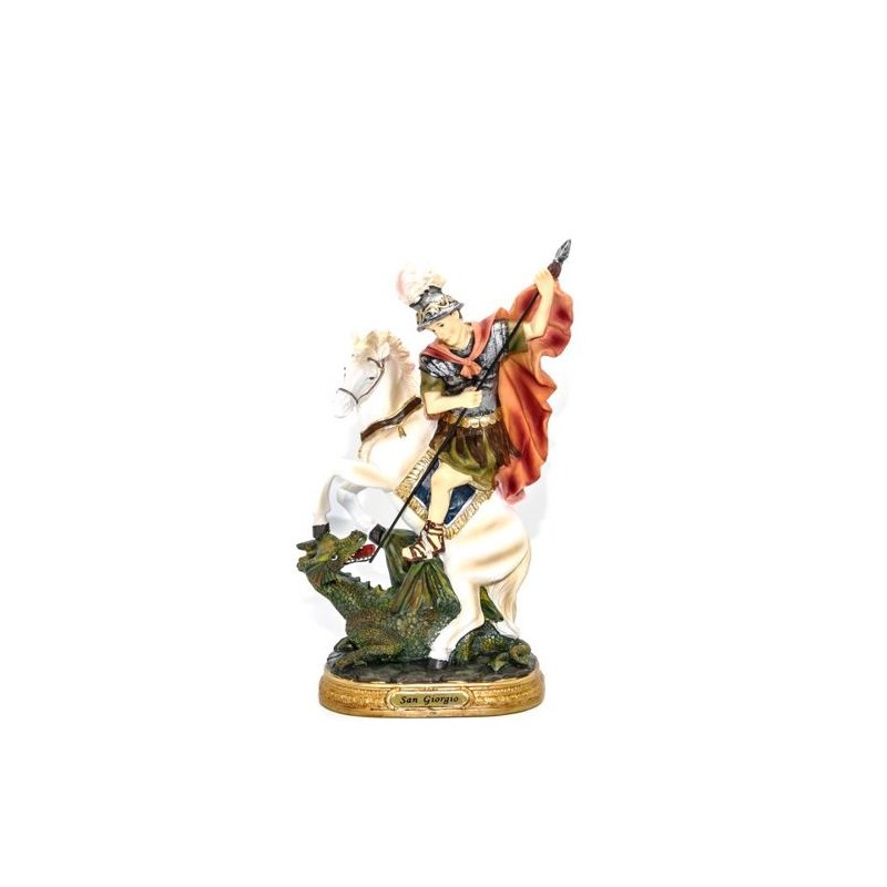 Statue de Saint Georges en résine. 30 cm