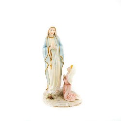 Statue de l'Apparition de Lourdes en résine. 25 cm