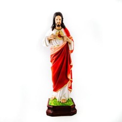 Statue de Jésus Sacré Coeur en résine. 60 cm