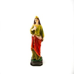 Beeld van Sint Lucia van hars. 30 cm