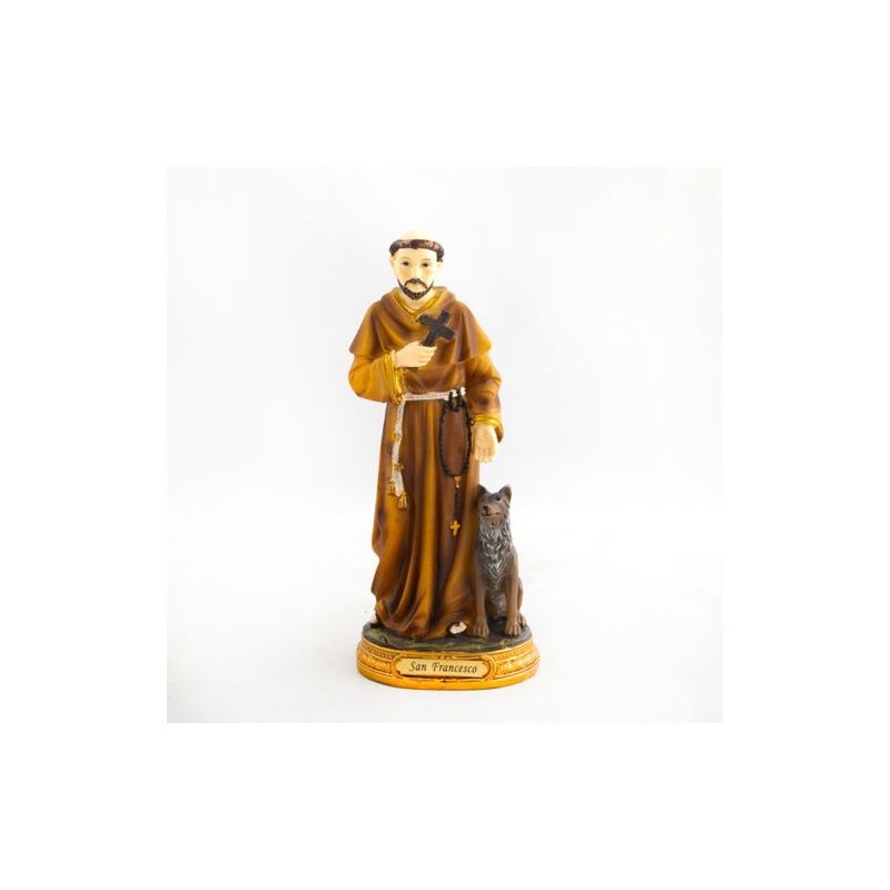 Statue de Saint François en résine. 20 cm