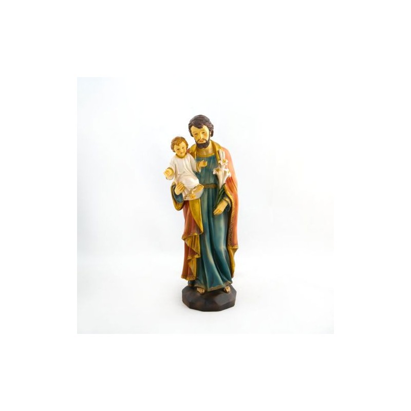 Statue de Saint Joseph en résine. 31 cm