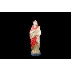 Standbeeld van Sint-Lucia in hars.19,5 cm