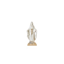 Statue Miraculeuse blanche 20cm avec médaille métal