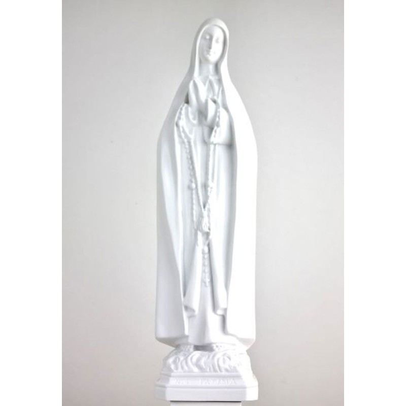 Statue Fatima blanche 40cm résine